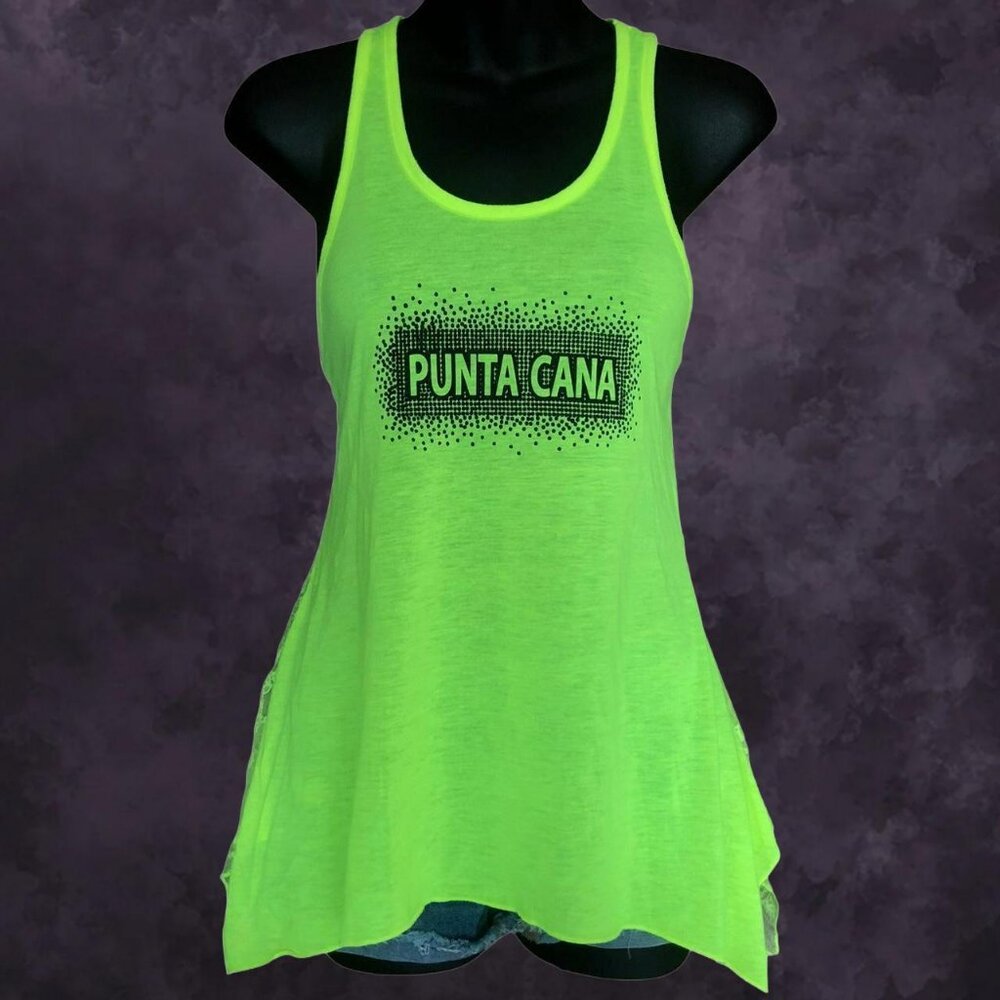 Punta Cana Lace Asymmetrical Tank - Picture 2 of 7